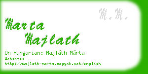 marta majlath business card